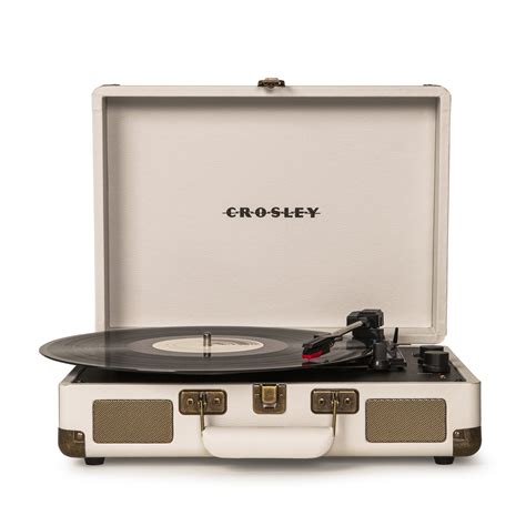 crosley record player black and white